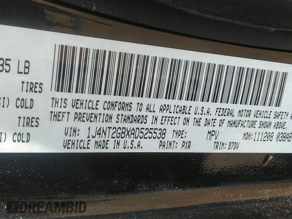 2010 Jeep Patriot Sport with VIN 1J4NT2GBXAD525538, listed as a IAAI auction lot 42178852 with 213,350 mi miles. Bid and sale history available at carsss.com. Image 9.