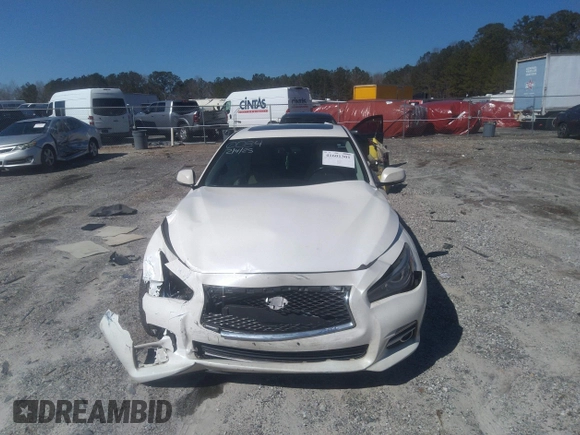 2016 Infiniti Q50 2.0t Premium with VIN JN1CV7AR5GM250084, listed as a IAAI auction lot 41601301 with 101,275 mi miles. Bid and sale history available at carsss.com. Image 12.