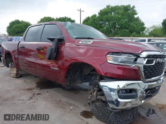 2025 Ram 1500 Big Horn with VIN 1C6RREFG5SN597979, listed as a IAAI auction lot 41931498 with 24,567 mi miles and . Bid and sale history available at DreamBid. Image 17.