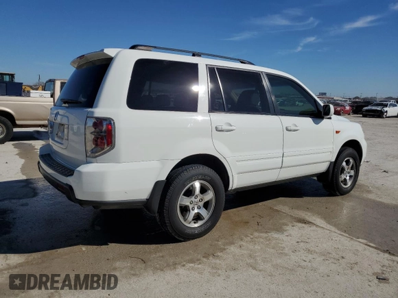 2007 Honda Pilot EX-L with VIN 5FNYF28777B022958, listed as a Copart auction lot 46793575 with 96,016 mi miles and Salvage Title. Bid and sale history available at DreamBid. Image 3.