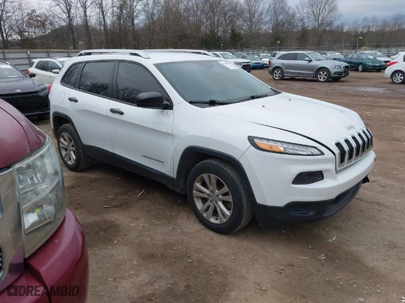 2015 Jeep Cherokee Sport with VIN 1C4PJLAB2FW737736, listed as a IAAI auction lot 41440077 with 139,616 mi miles. Bid and sale history available at carsss.com. Image 1.