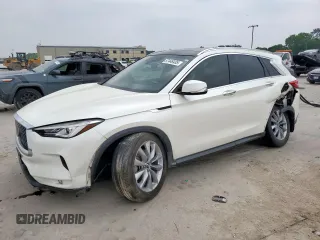 2019 Infiniti QX50 Essential with VIN 3PCAJ5M11KF144808, listed as a Copart auction lot 57448435 with 158,976 mi miles and Salvage title. Bid and sale history available at DreamBid. Image 1.