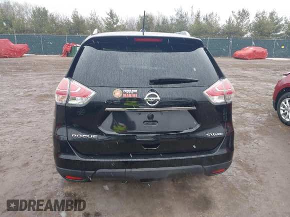 2016 Nissan Rogue SV with VIN KNMAT2MV0GP736497, listed as a IAAI auction lot 41726100 with 151,339 mi miles. Bid and sale history available at carsss.com. Image 16.