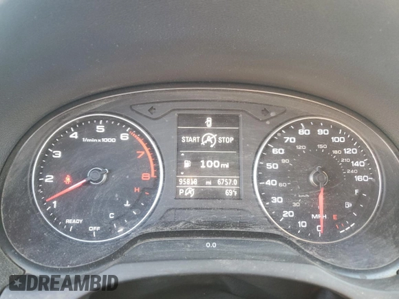 2017 Audi A3 Sedan Premium Plus with VIN WAUGUGFF6H1031585, listed as a Copart auction lot 66361714 with 95,818 mi miles and Salvage Title. Bid and sale history available at carsss.com. Image 9.