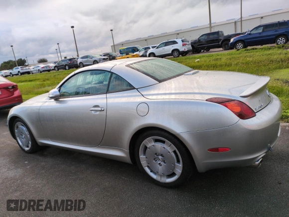 2002 Lexus SC with VIN JTHFN48Y120025049, listed as a Copart auction lot 73959564 with Not Provided miles and Non Repairable. Bid and sale history available at carsss.com. Image 2.