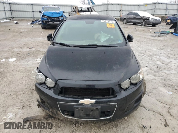 2013 Chevrolet Sonic LT with VIN 1G1JC6SB7D4240621, listed as a Copart auction lot 45019615 with 0 mi miles and Salvage Title. Bid and sale history available at carsss.com. Image 5.