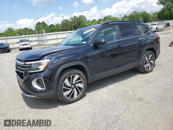 2024 Volkswagen Atlas SE with VIN 1V2JR2CA7RC500676, listed as a Copart auction lot 54150255 with 36,551 mi miles and Salvage title. Bid and sale history available at DreamBid. Image 1.