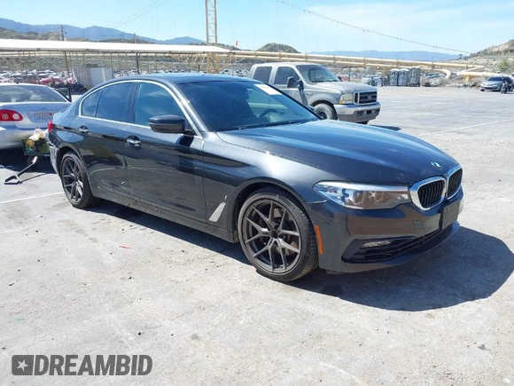 2018 BMW 5 Series 530e xDrive with VIN WBAJB1C58JB085443, listed as a IAAI auction lot 41856298 with 93,110 mi miles and . Bid and sale history available at DreamBid. Image 1.