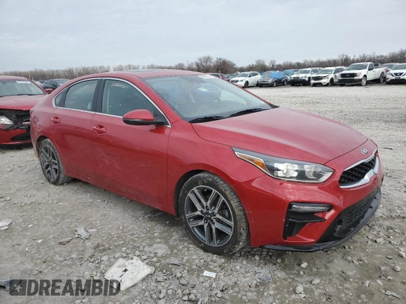 2021 Kia Forte EX with VIN 3KPF54ADXME349152, listed as a Copart auction lot 84282214 with 56,073 mi miles and Salvage Title. Bid and sale history available at DreamBid. Image 4.