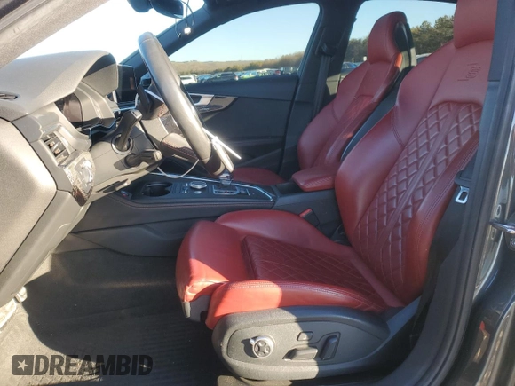 2018 Audi S4 Prestige with VIN WAUC4AF4XJA001442, listed as a Copart auction lot 44804865 with 52,682 mi miles and Salvage Title. Bid and sale history available at carsss.com. Image 7.