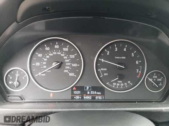 2015 BMW 3 Series 320i with VIN WBA3B1G56FNT64589, listed as a Copart auction lot 43250165 with 94,962 mi miles and Salvage Title. Bid and sale history available at carsss.com. Image 9.
