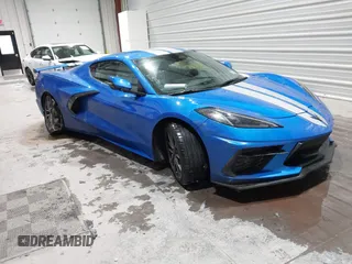 2025 Chevrolet Corvette 1LT with VIN 1G1YA2D42S5105159, listed as a IAAI auction lot 41339189 with 877 mi miles. Bid and sale history available at carsss.com. Image 1.
