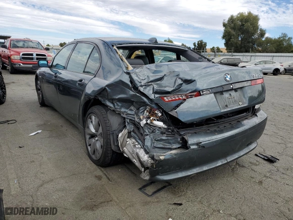 2004 BMW 7 Series 745Li with VIN WBAGN63474DS48436, listed as a Copart auction lot 67040804 with 133,432 mi miles and Salvage Title. Bid and sale history available at carsss.com. Image 2.