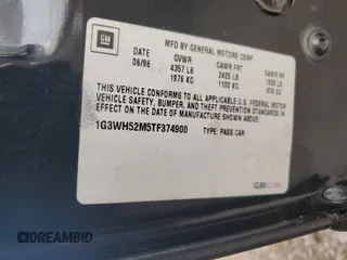 1996 Oldsmobile Cutlass Supreme S z VIN 1G3WH52M5TF374900, wystawiony jako Copart lot #86363644 z przebiegiem 160 137 mil mil oraz Szkody całkowita. Historia ofert i sprzedaży dostępna na DreamBid. Obrazek 12.
