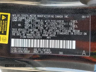 2011 Lexus RX 350 with VIN 2T2BK1BAXBC120701, listed as a Copart auction lot 61620355 with 102,365 mi miles and Clean title. Bid and sale history available at DreamBid. Image 13.
