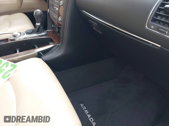 2019 Nissan Armada Platinum with VIN JN8AY2NE8K9757454, listed as a IAAI auction lot 37941190 with 43,549 mi miles. Bid and sale history available at carsss.com. Image 5.