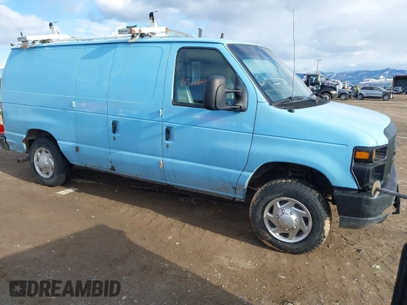 2013 Ford Econoline Cargo Commercial with VIN 1FTNE1EW7DDA29911, listed as a IAAI auction lot 41566691 with 166,860 mi miles and . Bid and sale history available at carsss.com. Image 1.