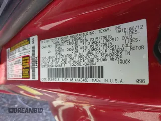 2012 Toyota Tacoma with VIN 5TFTX4CN4CX018617, listed as a IAAI auction lot 42067785 with 138,371 mi miles and . Bid and sale history available at DreamBid. Image 9.