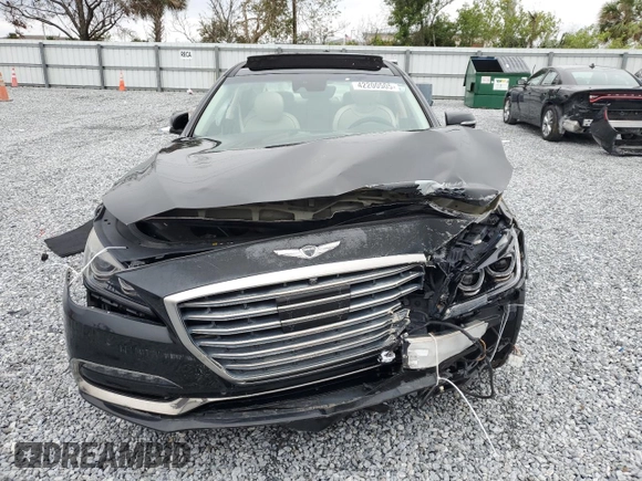 2018 Genesis G80 Ultimate with VIN KMHGN4JF7JU216279, listed as a Copart auction lot 42200505 with 52,514 mi miles and Salvage Title. Bid and sale history available at DreamBid. Image 5.