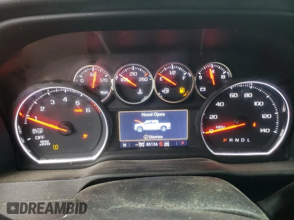 2019 Chevrolet Silverado 1500 RST with VIN 1GCRYEED2KZ383088, listed as a Copart auction lot 81502484 with 85,136 mi miles and Salvage Title. Bid and sale history available at DreamBid. Image 9.