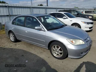 2004 Honda Civic EX with VIN 2HGES26894H502338, listed as a Copart auction lot 53356485 with 129,593 mi miles and Salvage Title. Bid and sale history available at carsss.com. Image 4.
