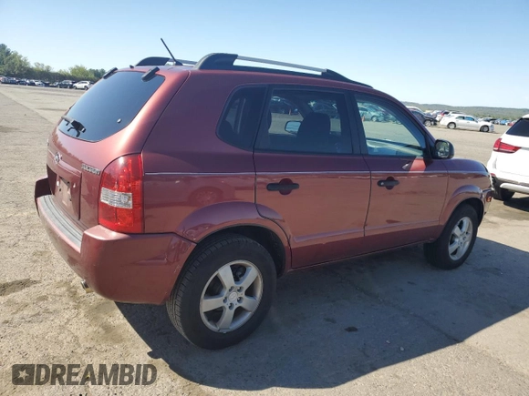 2007 Hyundai Tucson GLS with VIN KM8JM12B37U586530, listed as a Copart auction lot 54863125 with 165,493 mi miles and Clean Title. Bid and sale history available at carsss.com. Image 3.