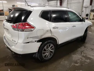 2015 Nissan Rogue SL with VIN 5N1AT2MV4FC832618, listed as a Copart auction lot 47641635 with 186,038 mi miles and Salvage Title. Bid and sale history available at DreamBid. Image 3.