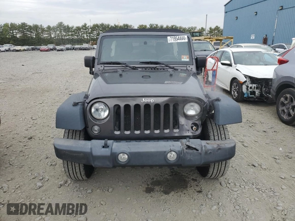 2018 Jeep Wrangler JK Unlimited Sport S with VIN 1C4BJWDG8JL827681, listed as a Copart auction lot 71954444 with 74,036 mi miles and Salvage Title. Bid and sale history available at carsss.com. Image 5.