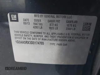 2013 Cadillac ATS z VIN 1G6AA5RX3D0174765, wystawiony jako IAAI lot #41382104 z przebiegiem 135 298 mil mil oraz . Historia ofert i sprzedaży dostępna na DreamBid. Obrazek 9.