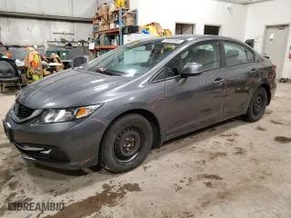 2013 Honda Civic Sdn LX with VIN 2HGFB2F58DH107884, listed as a Copart auction lot 50954465 with 136,336 mi miles and Salvage Title. Bid and sale history available at carsss.com. Image 1.