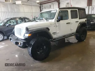 2021 Jeep Wrangler Unlimited Sport S with VIN 1C4HJXDG6MW777009, listed as a Copart auction lot 60307665 with 30,634 mi miles and Salvage title. Bid and sale history available at DreamBid. Image 1.