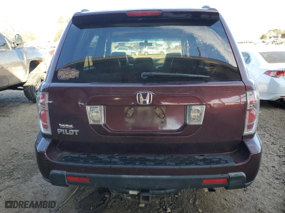 2007 Honda Pilot EX-L with VIN 5FNYF28587B002605, listed as a Copart auction lot 89319895 with 241,626 mi miles and Salvage Title. Bid and sale history available at carsss.com. Image 6.