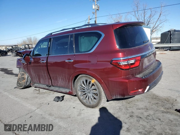 2023 Nissan Armada Platinum with VIN JN8AY2DA3P9402830, listed as a Copart auction lot 88524215 with 19,561 mi miles and Salvage Title. Bid and sale history available at carsss.com. Image 2.