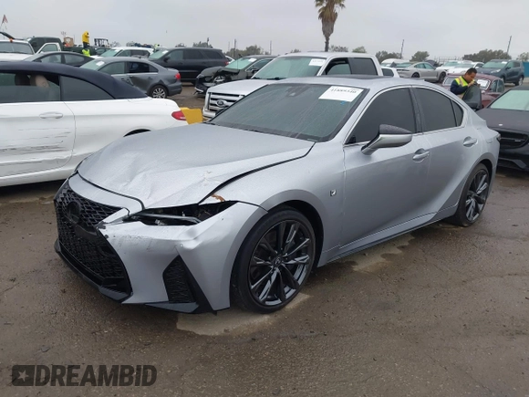 2023 Lexus IS with VIN JTHGZ1B2XP5061022, listed as a IAAI auction lot 41889340 with 28,741 mi miles. Bid and sale history available at carsss.com. Image 2.