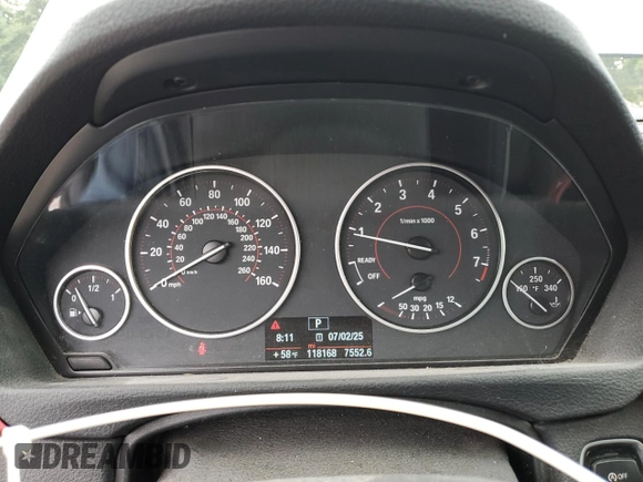 2014 BMW 4 Series 428i xDrive with VIN WBA3N9C55EF721832, listed as a Copart auction lot 62958455 with 118,168 mi miles and Salvage title. Bid and sale history available at DreamBid. Image 9.