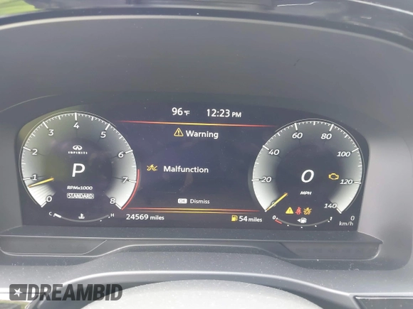 2023 Infiniti QX60 Luxe with VIN 5N1DL1FR8PC354793, listed as a IAAI auction lot 42272819 with 24,569 mi miles and . Bid and sale history available at DreamBid. Image 7.
