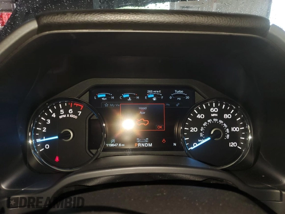 2019 Ford F-150 XL with VIN 1FTEW1E4XKFA80042, listed as a Copart auction lot 59548775 with 119,647 mi miles and Salvage title. Bid and sale history available at DreamBid. Image 9.