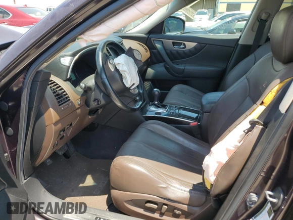 2012 Infiniti FX35 with VIN JN8AS1MW8CM154766, listed as a Copart auction lot 66765874 with 0 mi miles and Salvage Title. Bid and sale history available at carsss.com. Image 7.