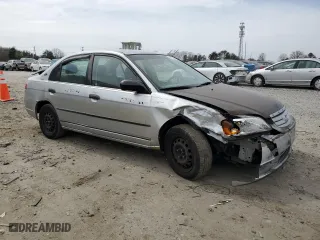 2003 Honda Civic DX with VIN 2HGES161X3H507494, listed as a Copart auction lot 49705445 with 331,819 mi miles and Salvage Title. Bid and sale history available at carsss.com. Image 4.
