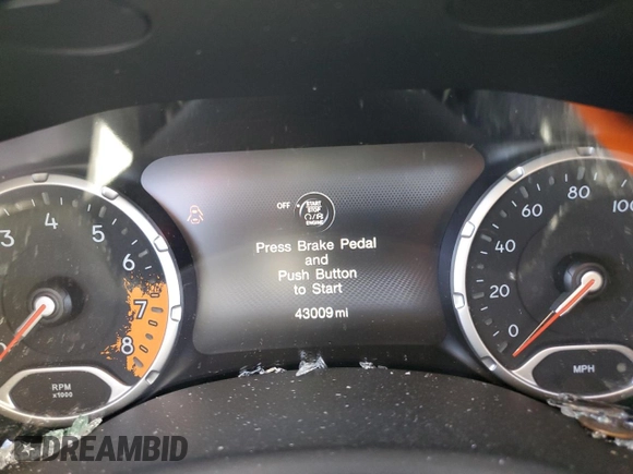 2018 Jeep Renegade Trailhawk with VIN ZACCJBCB8JPH60403, listed as a Copart auction lot 58562765 with 43,009 mi miles and Salvage title. Bid and sale history available at DreamBid. Image 9.