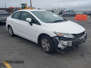 2015 Honda Civic LX with VIN 2HGFB2F53FH561723, listed as a IAAI auction lot 42163448 with 55,704 mi miles. Bid and sale history available at carsss.com. Image 1.