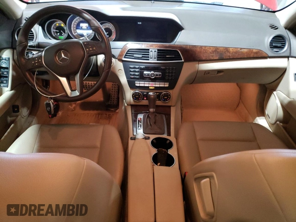 2014 Mercedes-Benz C with VIN WDDGF8AB6EG202289, listed as a Copart auction lot 51733915 with 129,245 mi miles and Salvage Title. Bid and sale history available at carsss.com. Image 8.