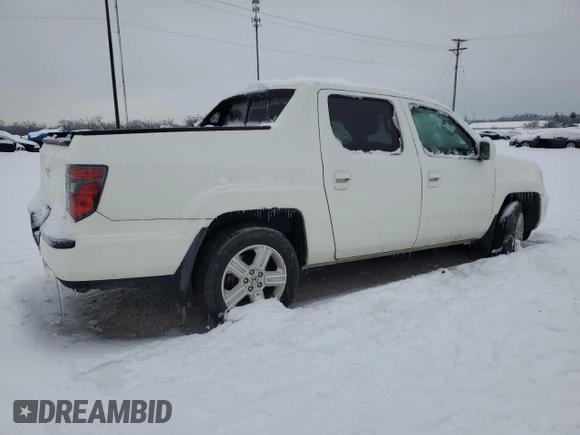 2013 Honda Ridgeline RTL with VIN 5FPYK1F54DB012107, listed as a Copart auction lot 87448454 with 113,178 mi miles and Salvage title. Bid and sale history available at DreamBid. Image 3.