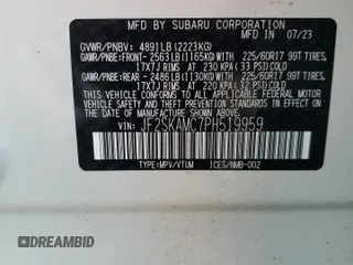 2023 Subaru Forester Wilderness with VIN JF2SKAMC7PH519959, listed as a Copart auction lot 47448375 with 3,070 mi miles and Salvage Title. Bid and sale history available at carsss.com. Image 13.