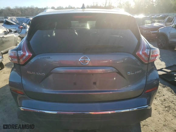 2017 Nissan Murano SL with VIN 5N1AZ2MH6HN163879, listed as a Copart auction lot 80060114 with 96,548 mi miles and Salvage Title. Bid and sale history available at carsss.com. Image 6.