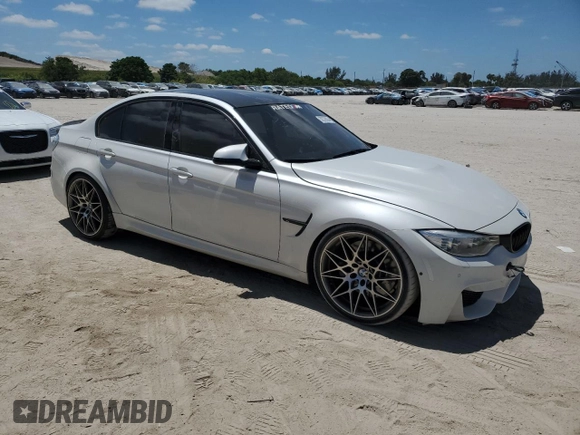 2017 BMW M3 with VIN WBS8M9C5XH5G84679, listed as a Copart auction lot 50328034 with 85,607 mi miles. Bid and sale history available at carsss.com. Image 4.