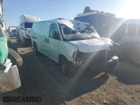 2019 Chevrolet Express Cargo Van with VIN 1GCWGAFG9K1328174, listed as a Copart auction lot 87645285 with 0 mi miles and Salvage Title. Bid and sale history available at carsss.com. Image 4.