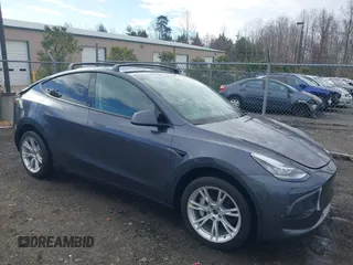 2023 Tesla Model Y Long Range with VIN 7SAYGDEE8PF599254, listed as a IAAI auction lot 41718342 with 24,339 mi miles and . Bid and sale history available at carsss.com. Image 1.