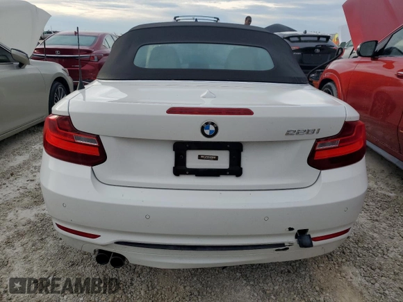 2016 BMW 2 Series 228i with VIN WBA1K9C51GV321520, listed as a Copart auction lot 76945344 with 23,045 mi miles and Non Repairable. Bid and sale history available at carsss.com. Image 6.