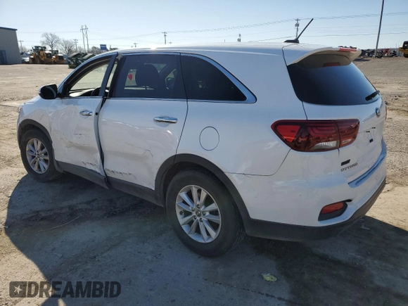 2020 Kia Sorento LX with VIN 5XYPG4A3XLG651712, listed as a Copart auction lot 47490945 with 95,612 mi miles and Salvage Title. Bid and sale history available at carsss.com. Image 2.